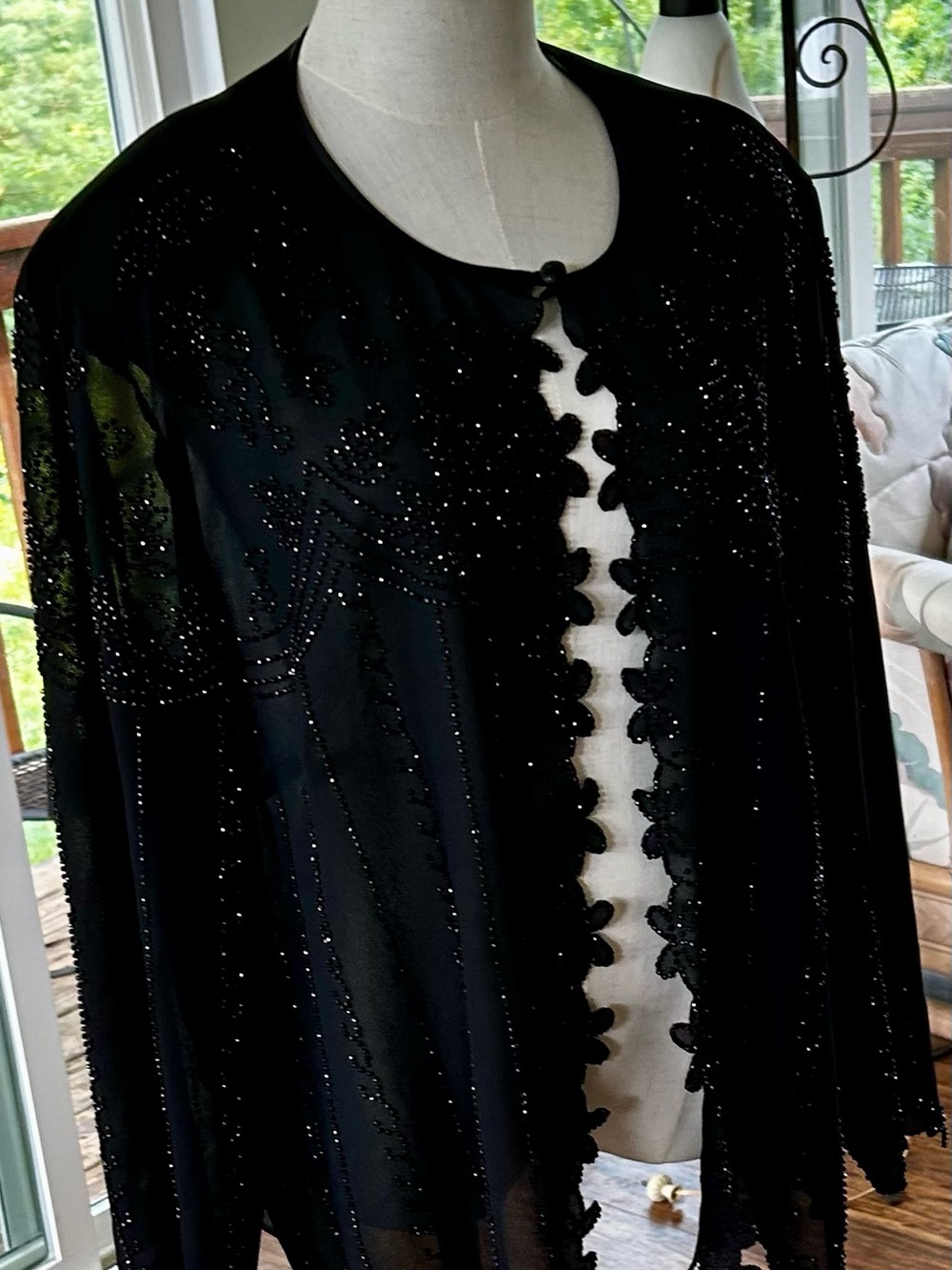 Vintage R & M Richard’s Women’s Black Jacket Cover Up Size 24 W Made In The USA